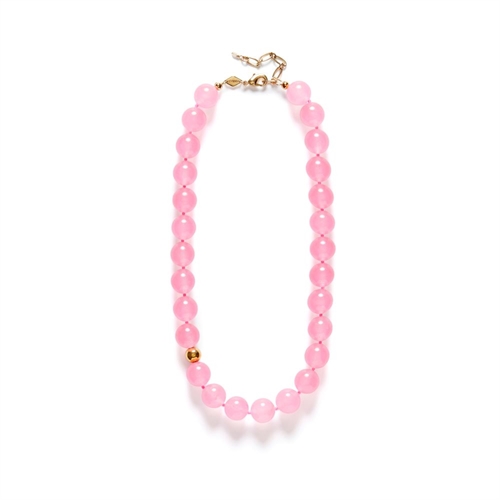 ANNI LU PINK BUBBLES NECKLACE GOLDPLATED